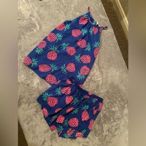 GB Outfit / shorts & Sleeveless Top/ Girls 6X / blue & pink with pineapples